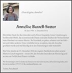 Obituary Annelise Bazzell-Sutter