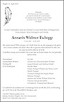 Obituary Annarös Widmer-Tschopp, Nuglar