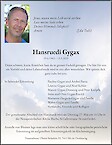 Obituary Hansruedi Gygax