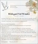 Obituary Hildegard Näf-Wittwer