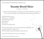 Necrologio Susanne Brand-Meier
