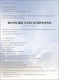 Obituary ROSMARIE VILEI-WARTMANN, Amriswil