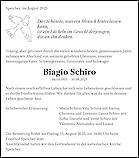 Obituary Biagio Schiro, Speicher