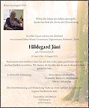 Obituary Hildegard Jüni, Kriens