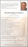 Avis de décès Wendelin Kathriner-Bünter, Bürglen