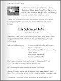 Obituary Iris Schärer-Huber