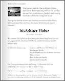 Obituary Iris Schärer-Huber