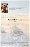 Obituary Robert Mark Moser, Schnaus
