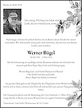 Obituary Werner B&uuml;gel, Buchs