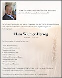 Obituary Hans Widmer-Herzog