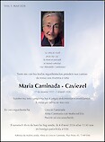 Obituary Maria Caminada - Caviezel, Vrin