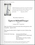Obituary Egmont Schaufelberger