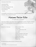 Necrologio Marianne Theiler-T&uuml;fer