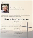 Necrologio Ellen Charlotte Thekla Brunner, Waldenburg