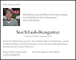 Avis de décès Susi Schaub-Bremgartner, Eich