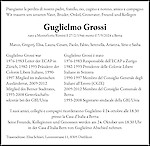 Necrologio Guglielmo Grossi, Bern