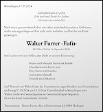 Necrologio Walter Furrer    -Fufu-, Kreuzlingen