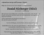 Necrologio Daniel Nösberger (Nösi), Zürich