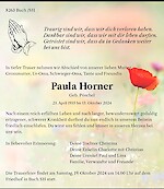 Necrologio Paula Horner, Buch